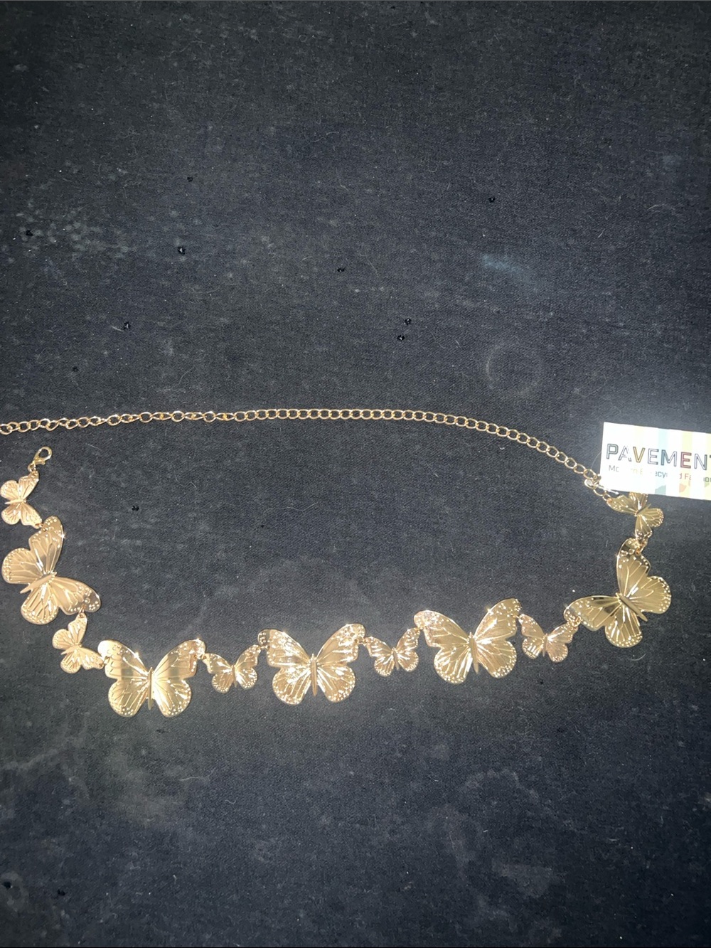 Gold Butterfly Link Belt